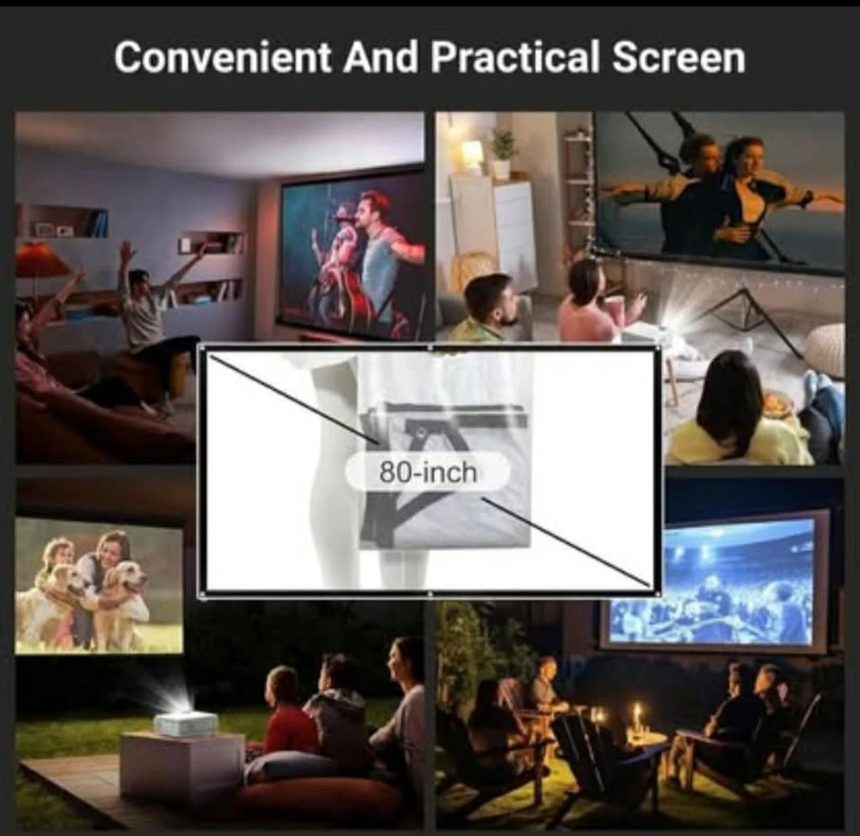 【Projector Screen Included】 4K Projector with WiFi 6 and ... - photo 4