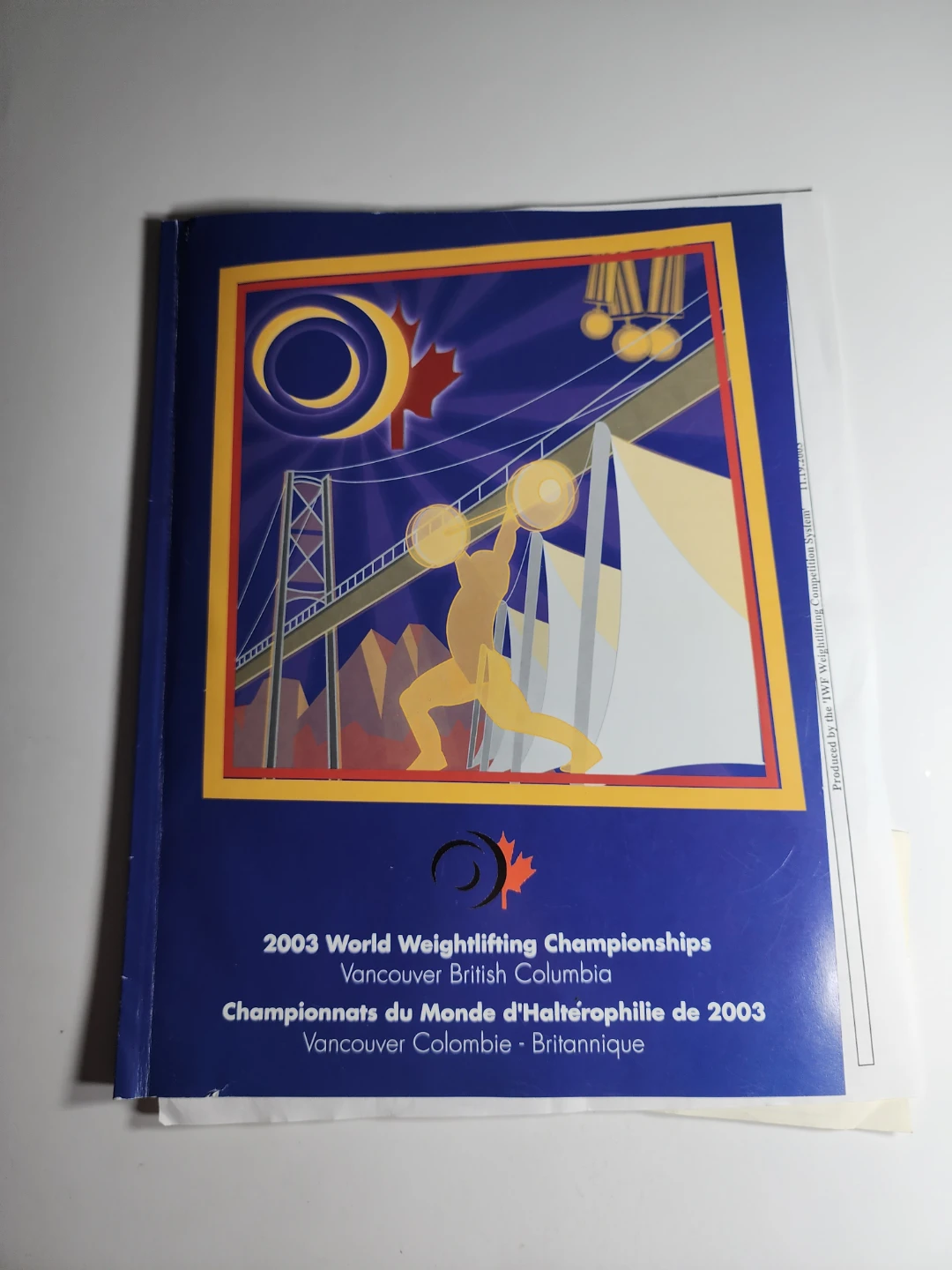 2003 World Weightlifting Championships Program