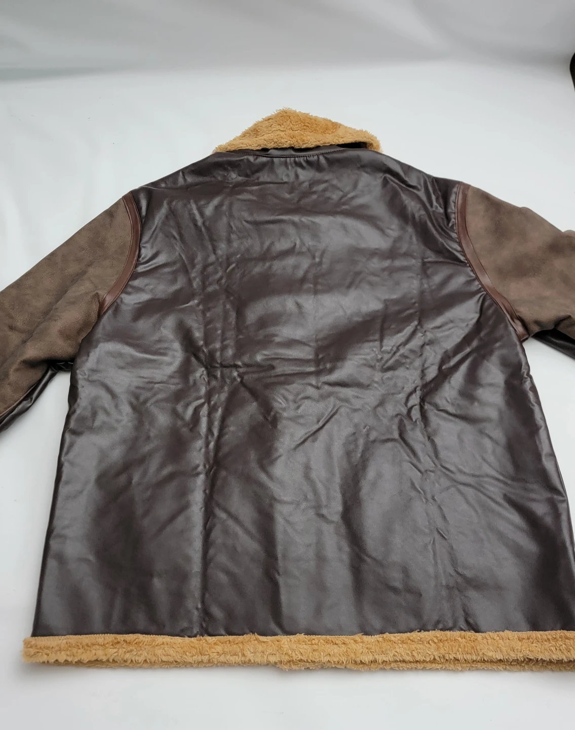 Men’s US Heritage Aviator Style Bomber Jacket Faux Leather, M/L - photo 4