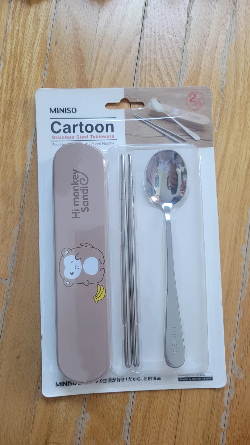 MINISO Cartoon Stainless Steel Cutlery Set