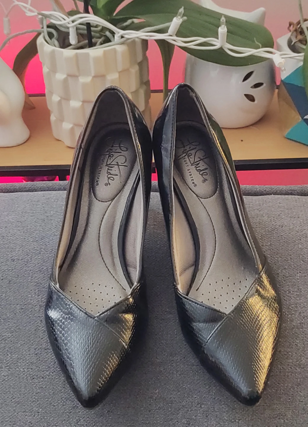 LifeStride Women's Black Pointed Toe Heels Size 7