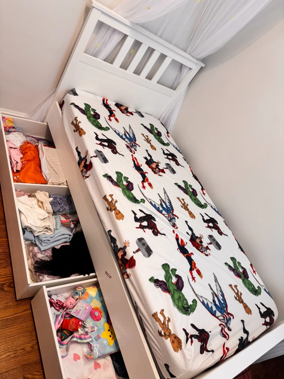 Moving Sale - White Twin Bed with Storage Drawers - photo 2