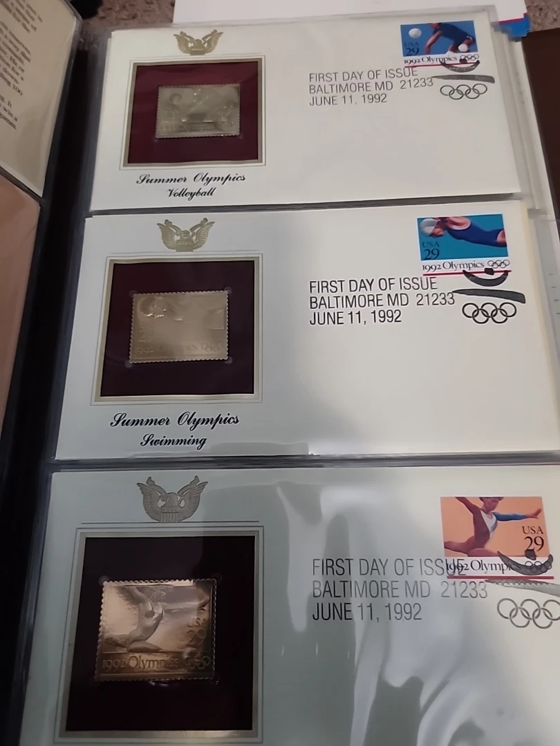 Collection of First Day Issue Gold Stamps - photo 2