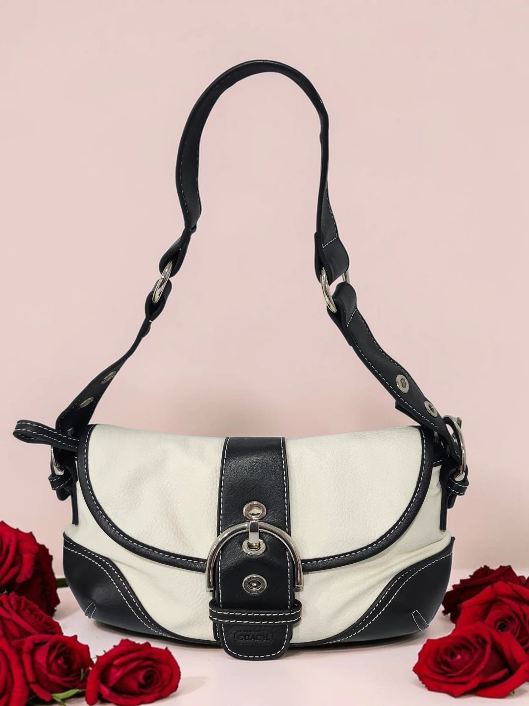 Coach Soho Leather Y2K-era flap-front  central buckle - photo 2