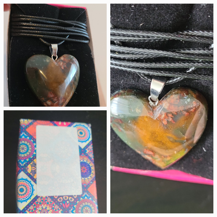 New Heart-shaped Stone Pendant Necklace🏆