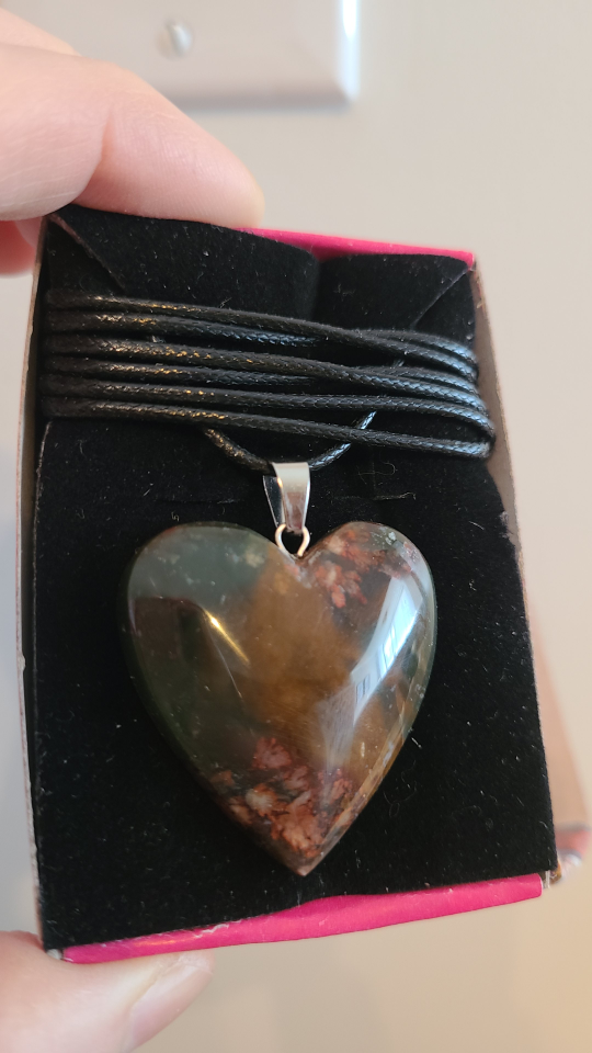 New Heart-shaped Stone Pendant Necklace🏆 - photo 2