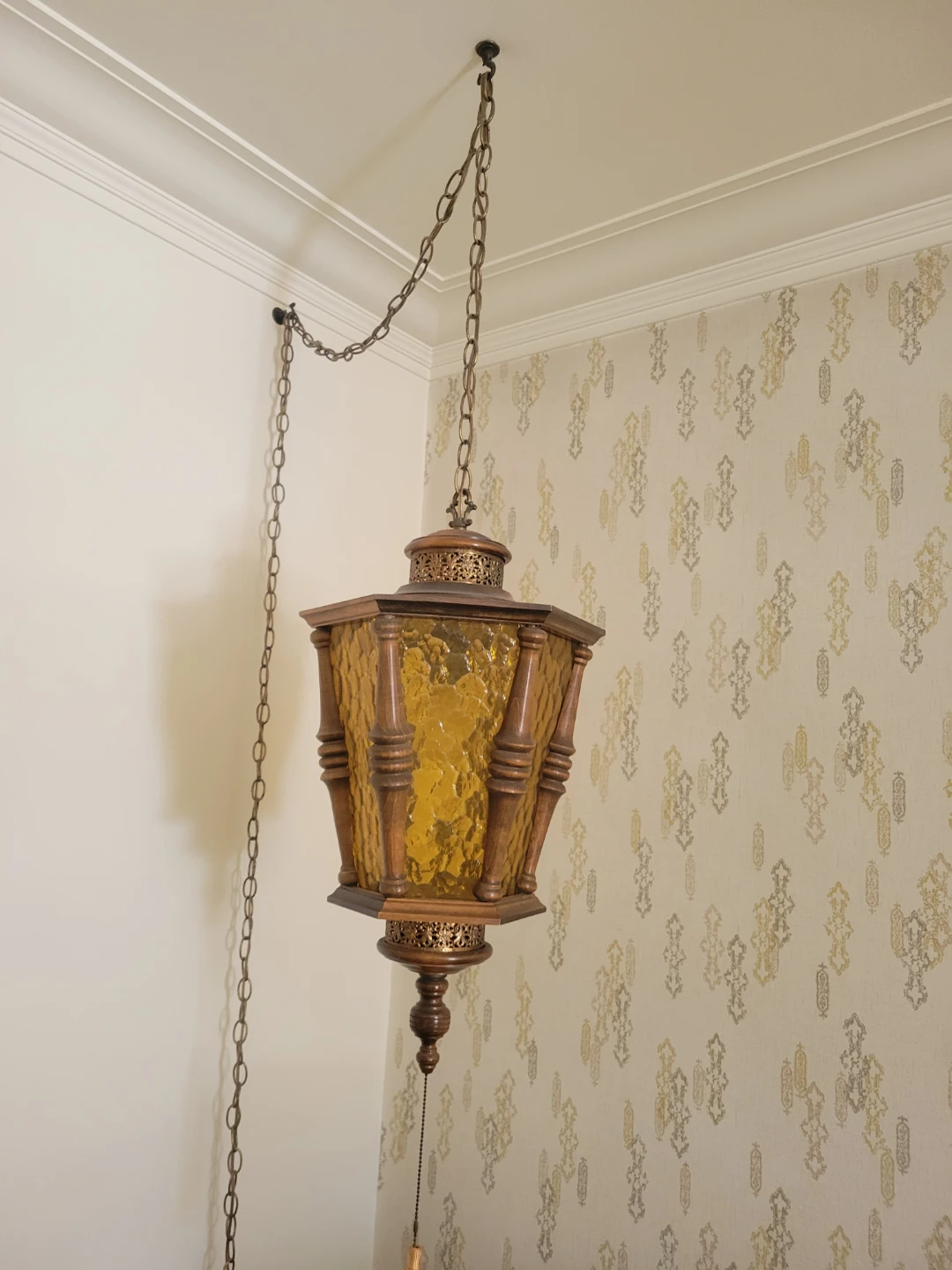 Vintage Hanging Lantern Lamp with Tassel - photo 2