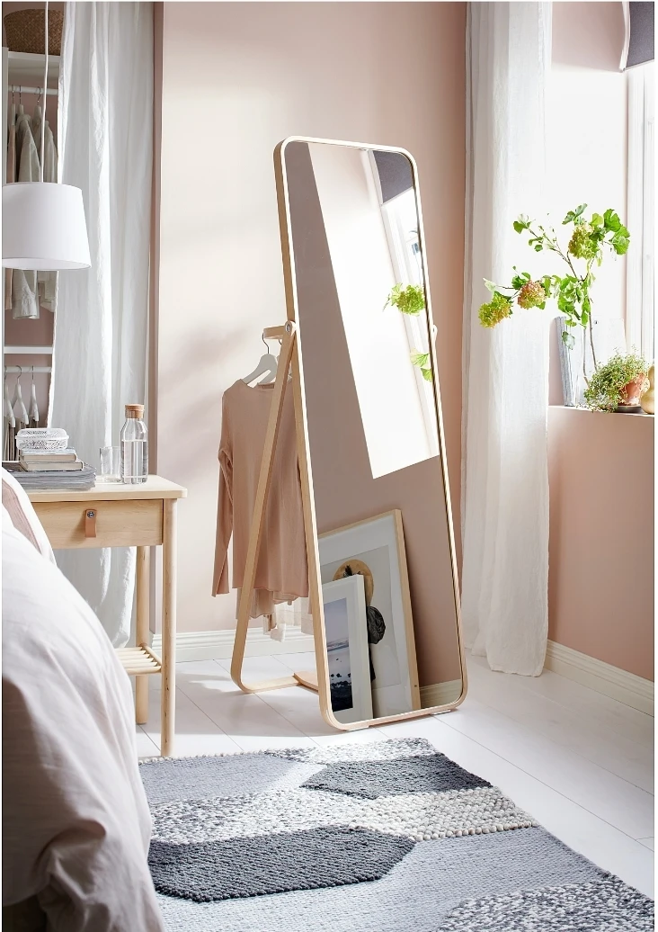IKEA Full Mirror with Stand and Hooks - photo 2