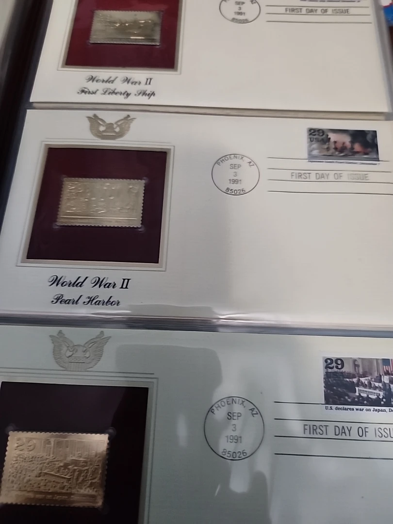 Collection of First Day Issue Gold Stamps - photo 5