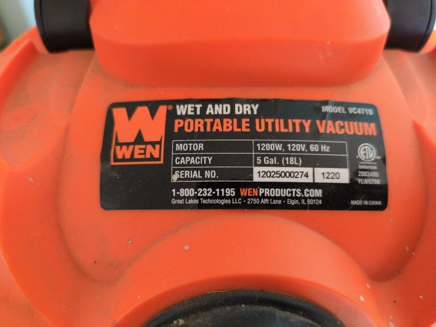 WEN Wet and Dry Portable Utility Vacuum - photo 2