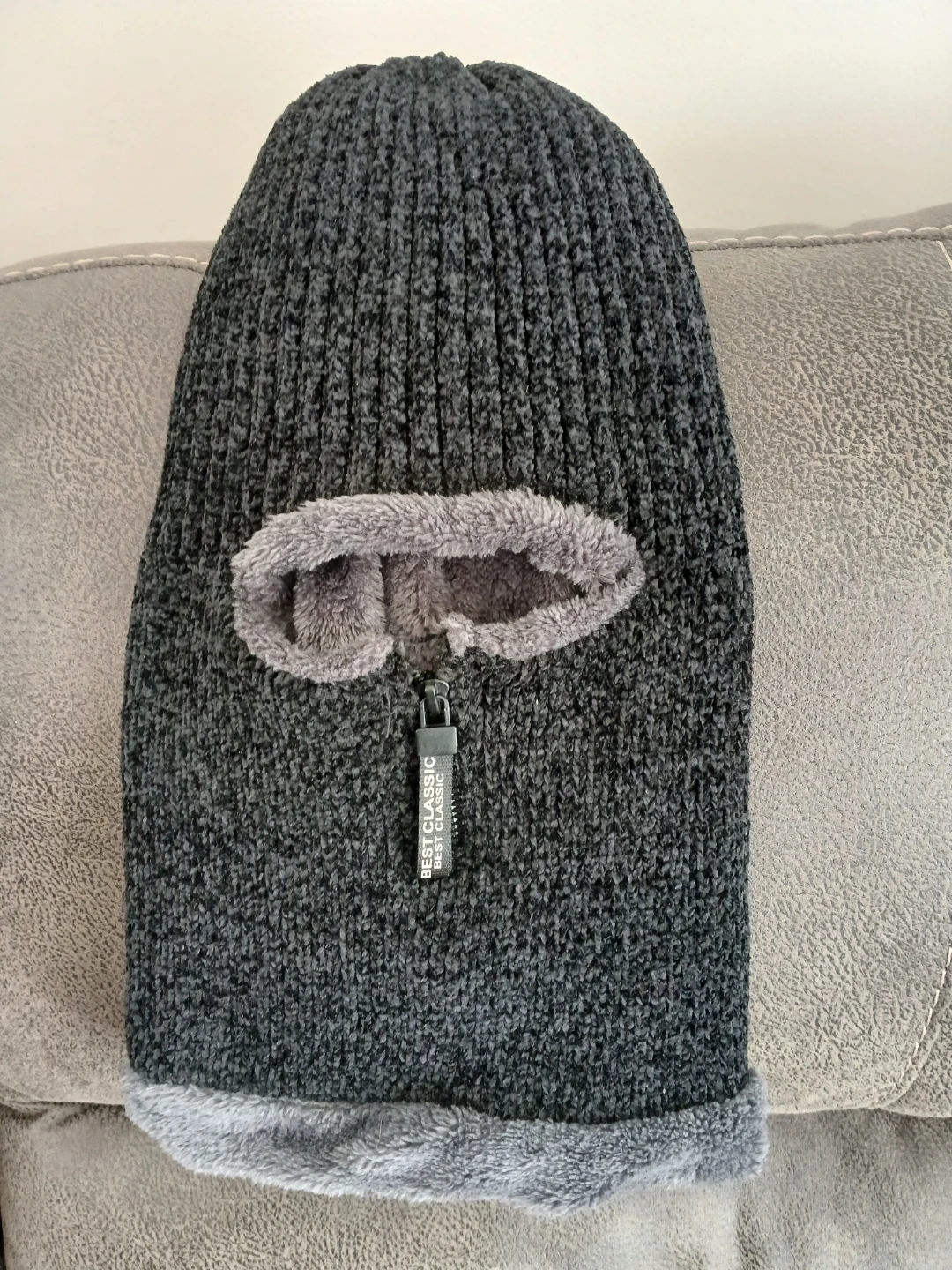 Dark Grey Fleece-Lined Balaclava