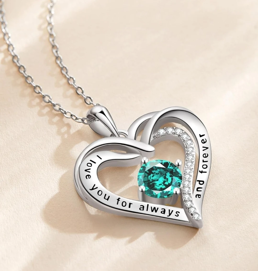 Heart Necklace with "I love you for always and forever" 🌱 - photo 3
