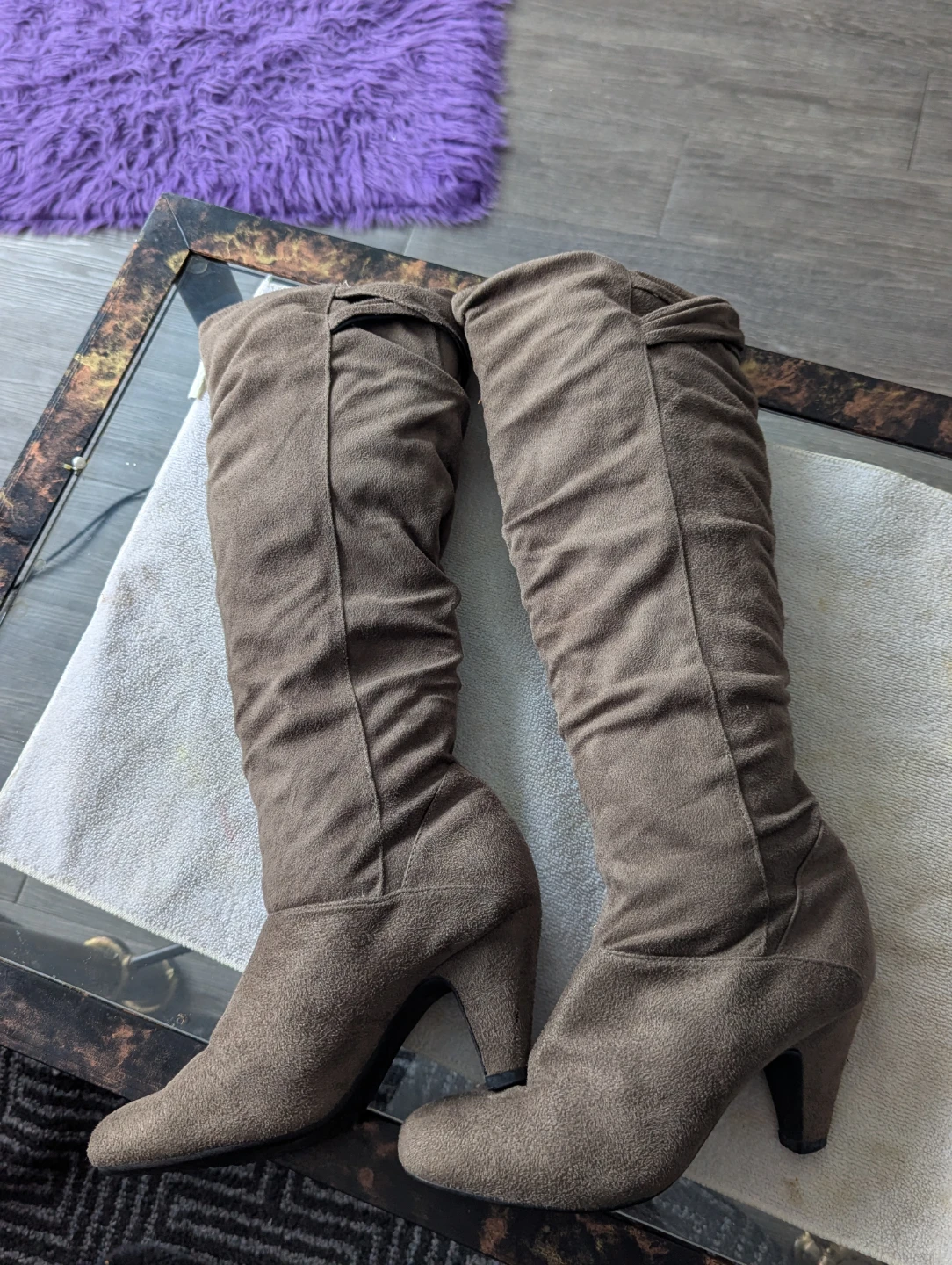 Women's Brown Slouch Boots Size 6 - photo 2