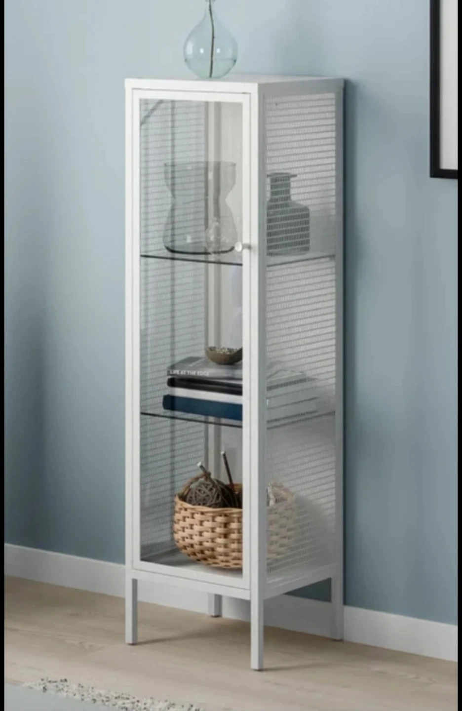 White IKEA FABRIKÖR Glass Door Cabinet - photo 2