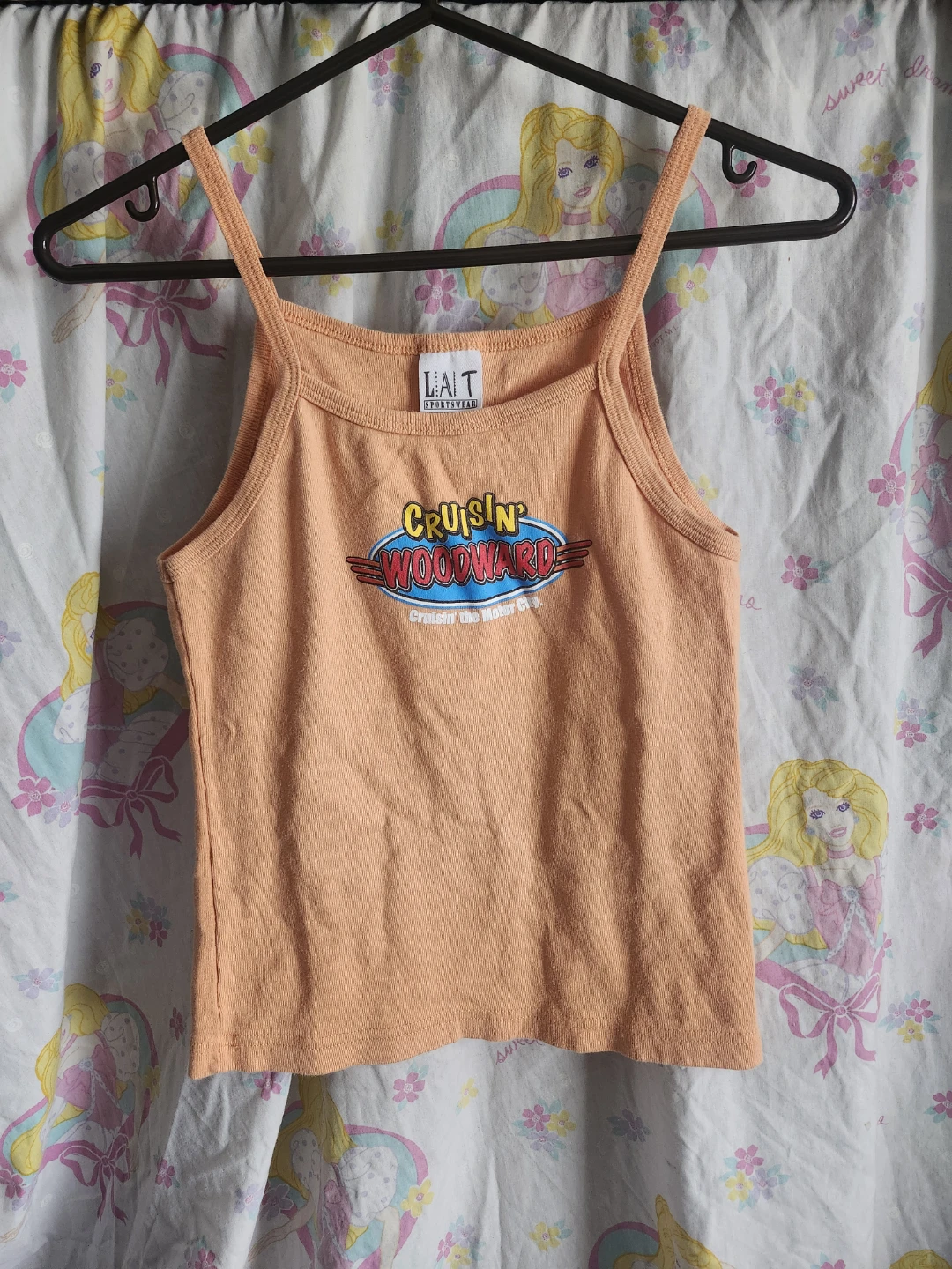 Orange 'Crusin' Woodward' tank top by Lait sportswear
