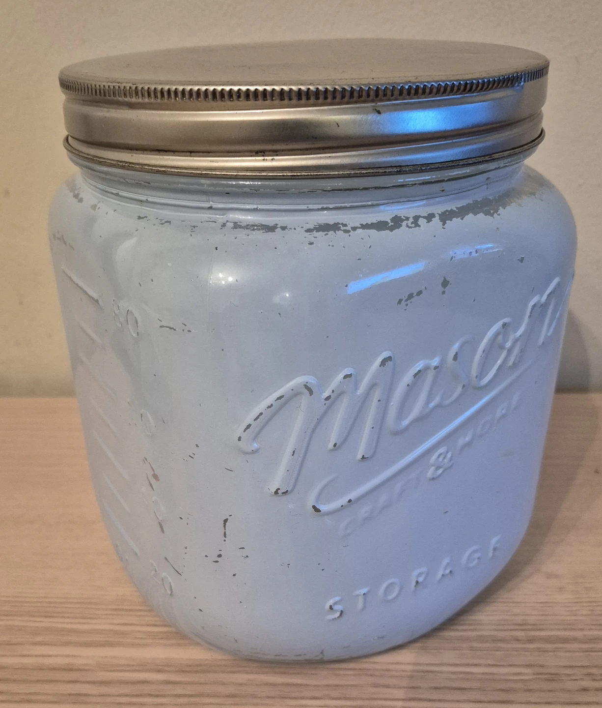 Large Mason Storage Jar with Lid