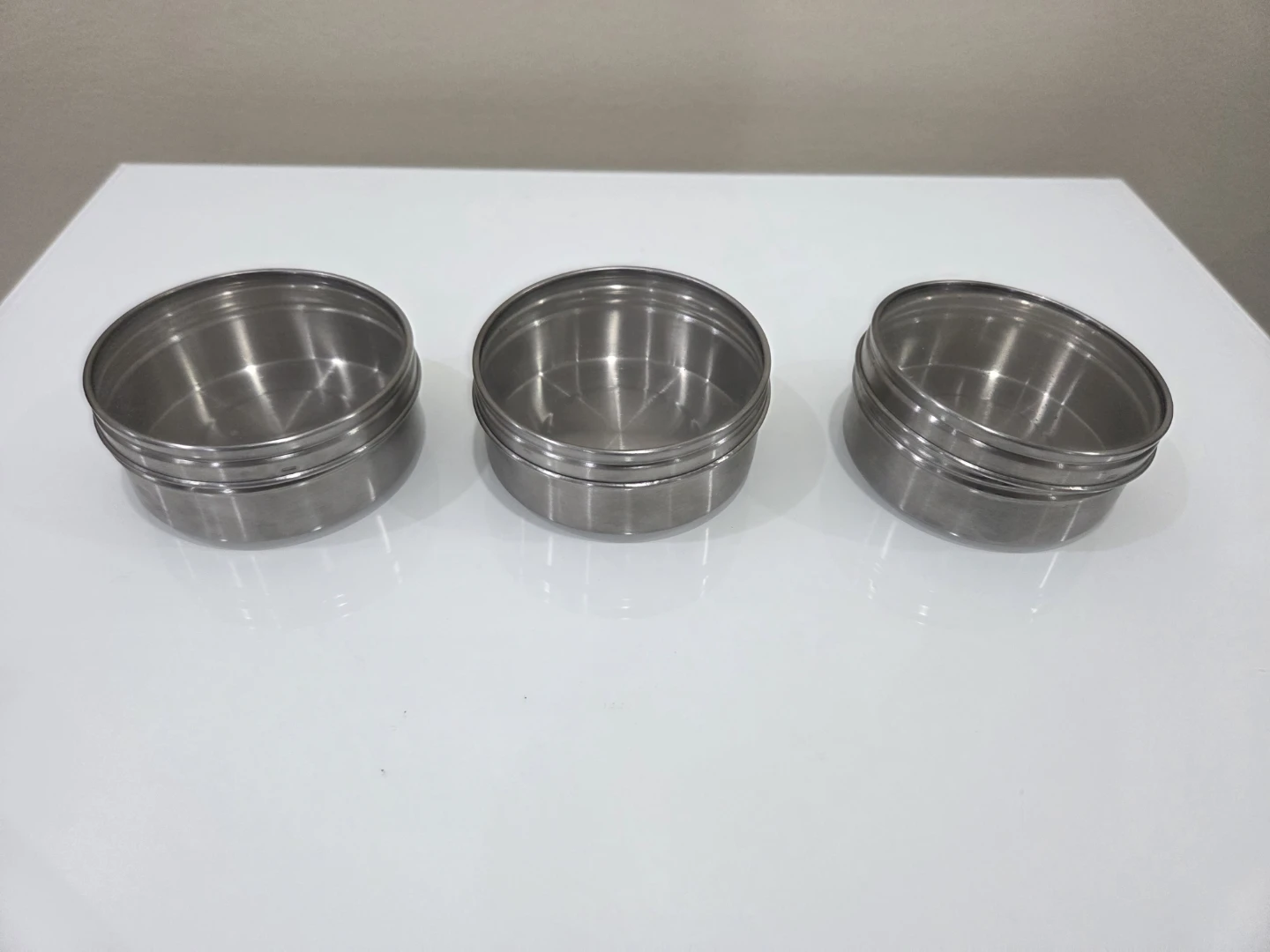 IKEA GRUNDTAL Stainless Steel Containers with Lids (Set of 3)