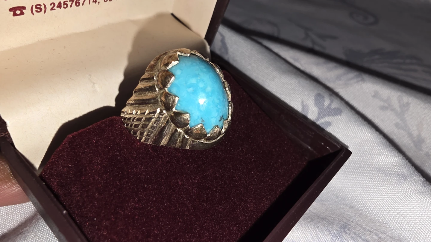 Turquoise Gemstone Ring with Gold Setting