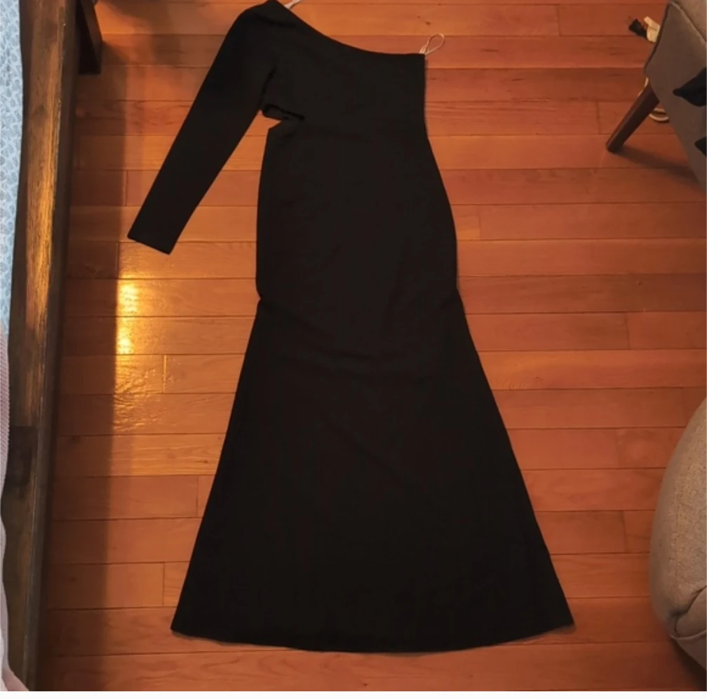 Lulus dark green One-Shoulder Maxi Dress - photo 4