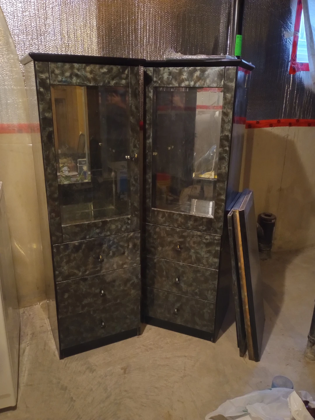 Vintage Display Cabinet with Drawers