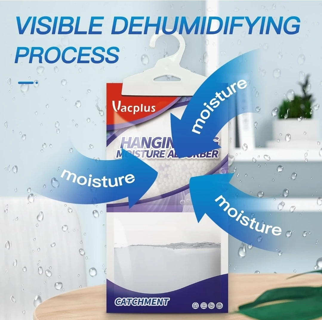 Hanging Closet Dehumidifier Bags 10 Pack 9.8oz Moisture Absorb - photo 5