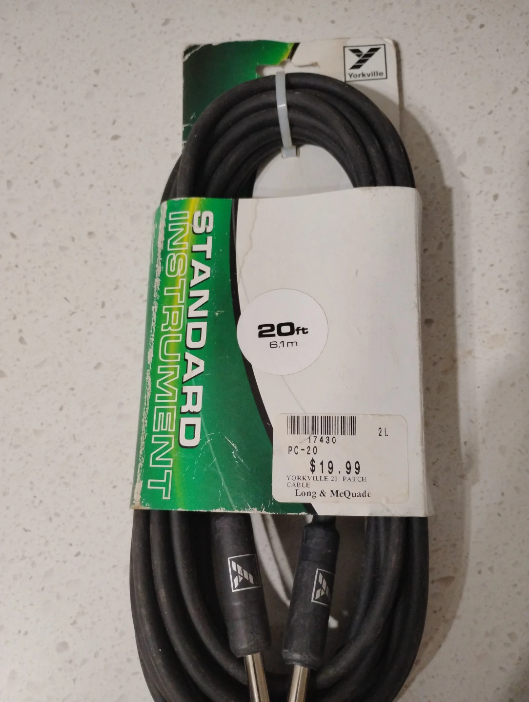 20' Foot Instrument Patch Cord