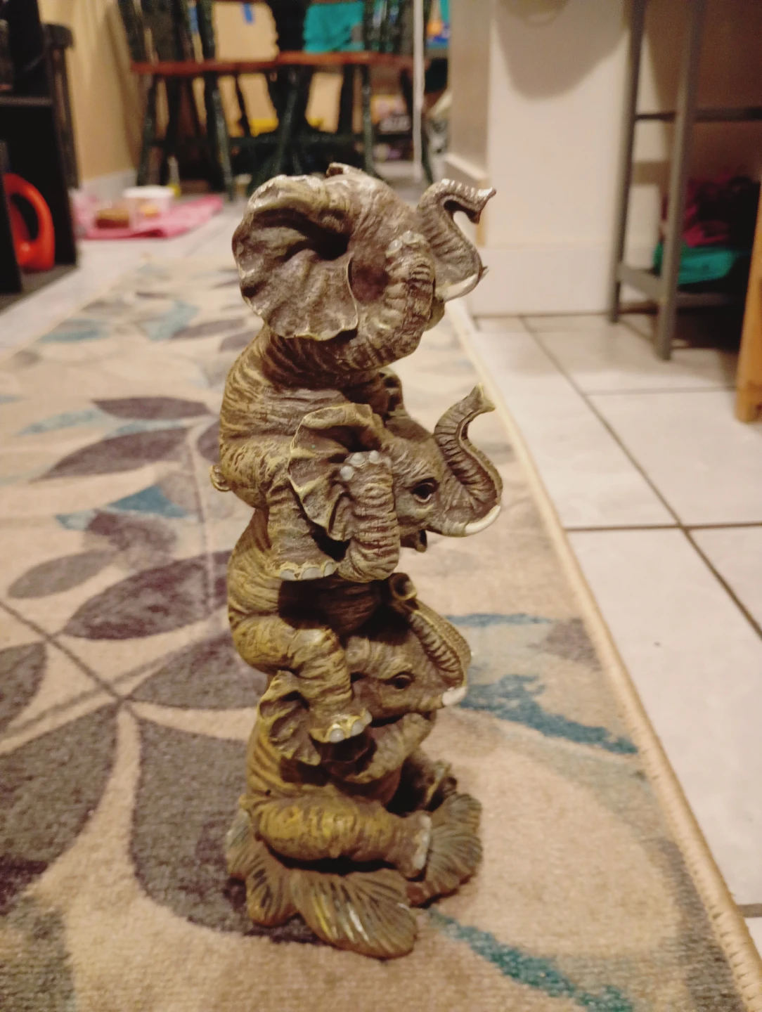 Stacked Elephant Figurine - photo 2