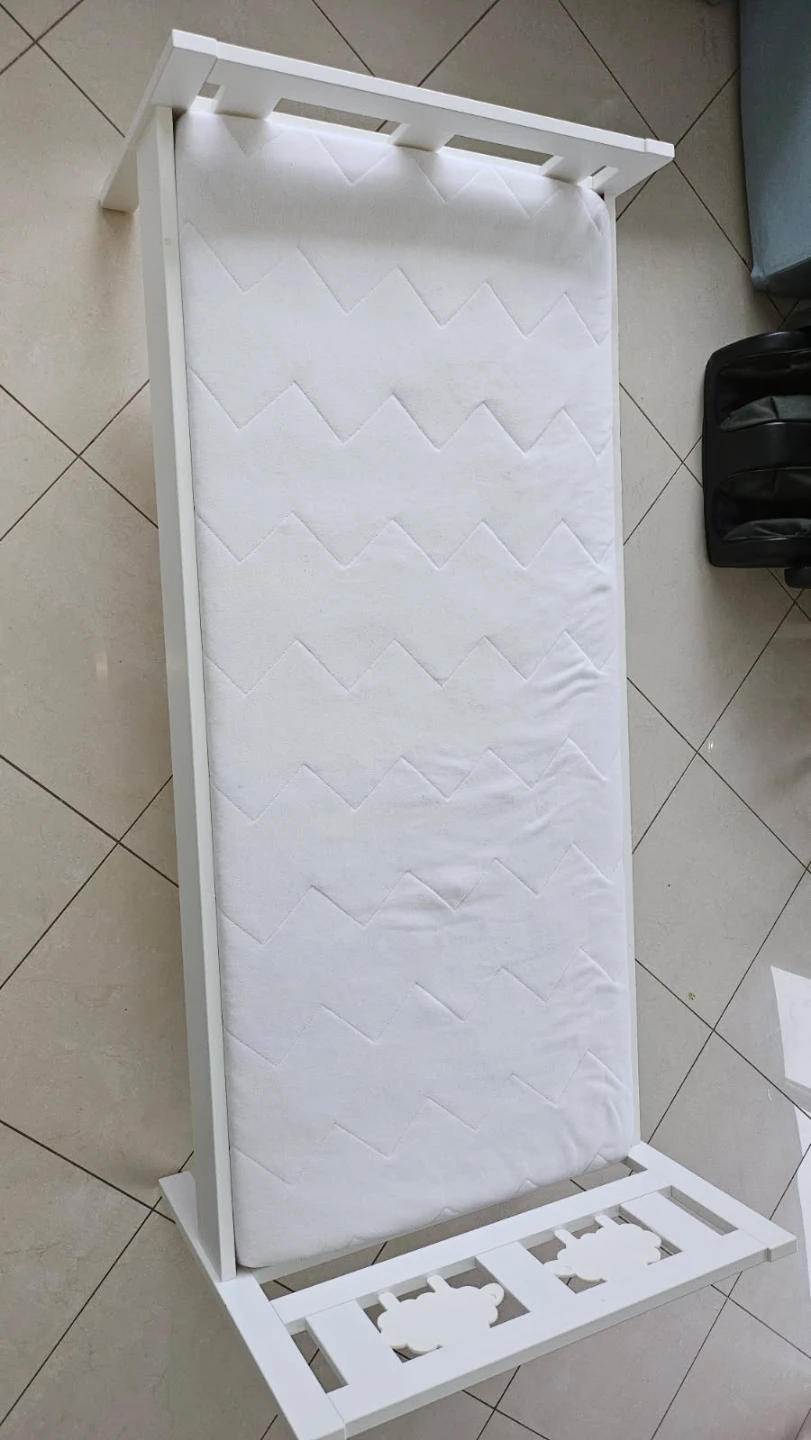 IKEA White Toddler Bed with Sheep Headboard with Mattress - photo 2