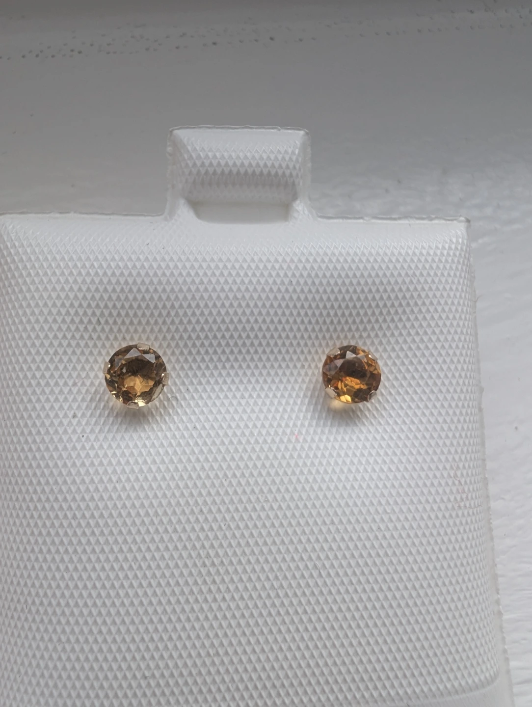 Brand New 10K Yellow Gold Citrine Earrings For Sale