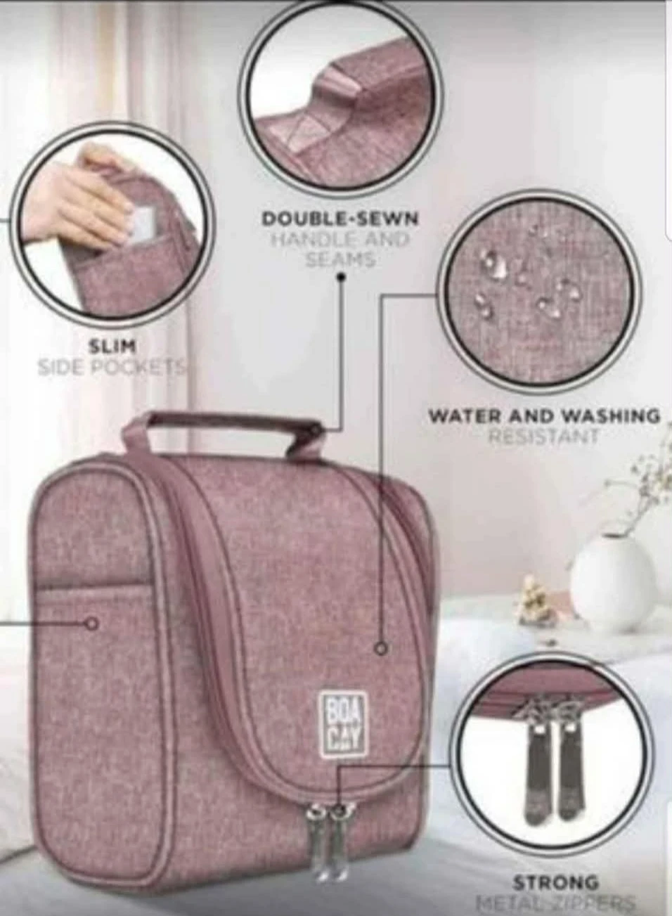BOACAY Extra Large Hanging Travel Toiletry Bag for Women & - photo 5