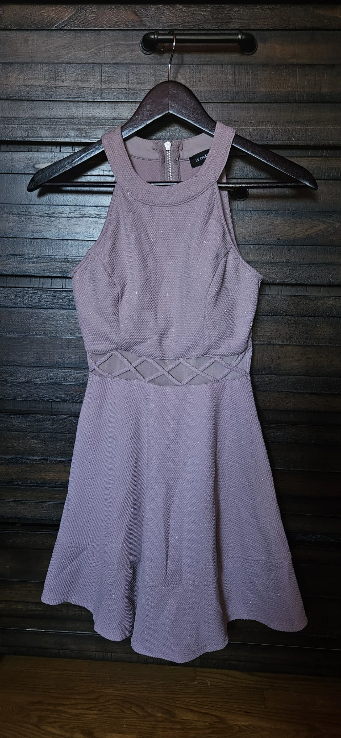 Le Château Women's Sparkly Purple Dress Size P/S