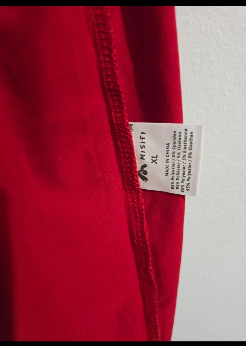 MISIFI Red Puff Sleeve Square Neck Top - XL - photo 2
