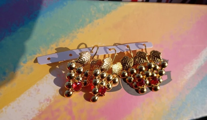 Grape West Indian style earr6 - photo 2