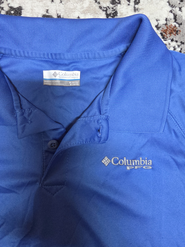 Columbia PFG Blue Polo Shirt - Youth M (10/12) - photo 2