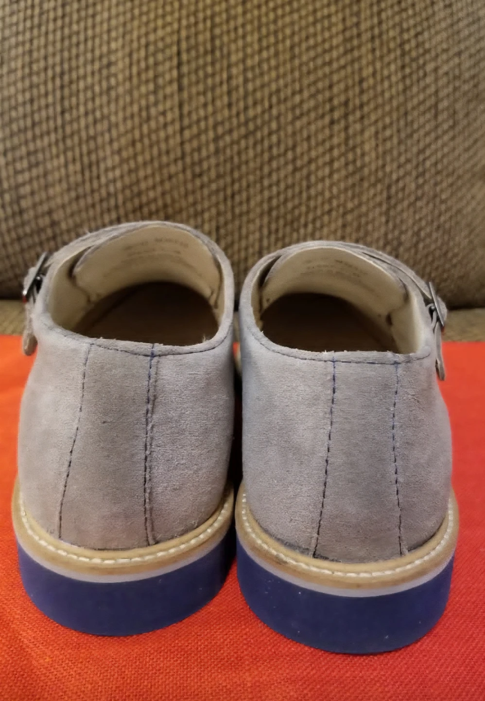 Men's Grey Suede Double Monk Strap Shoes Size 8.5M - photo 3