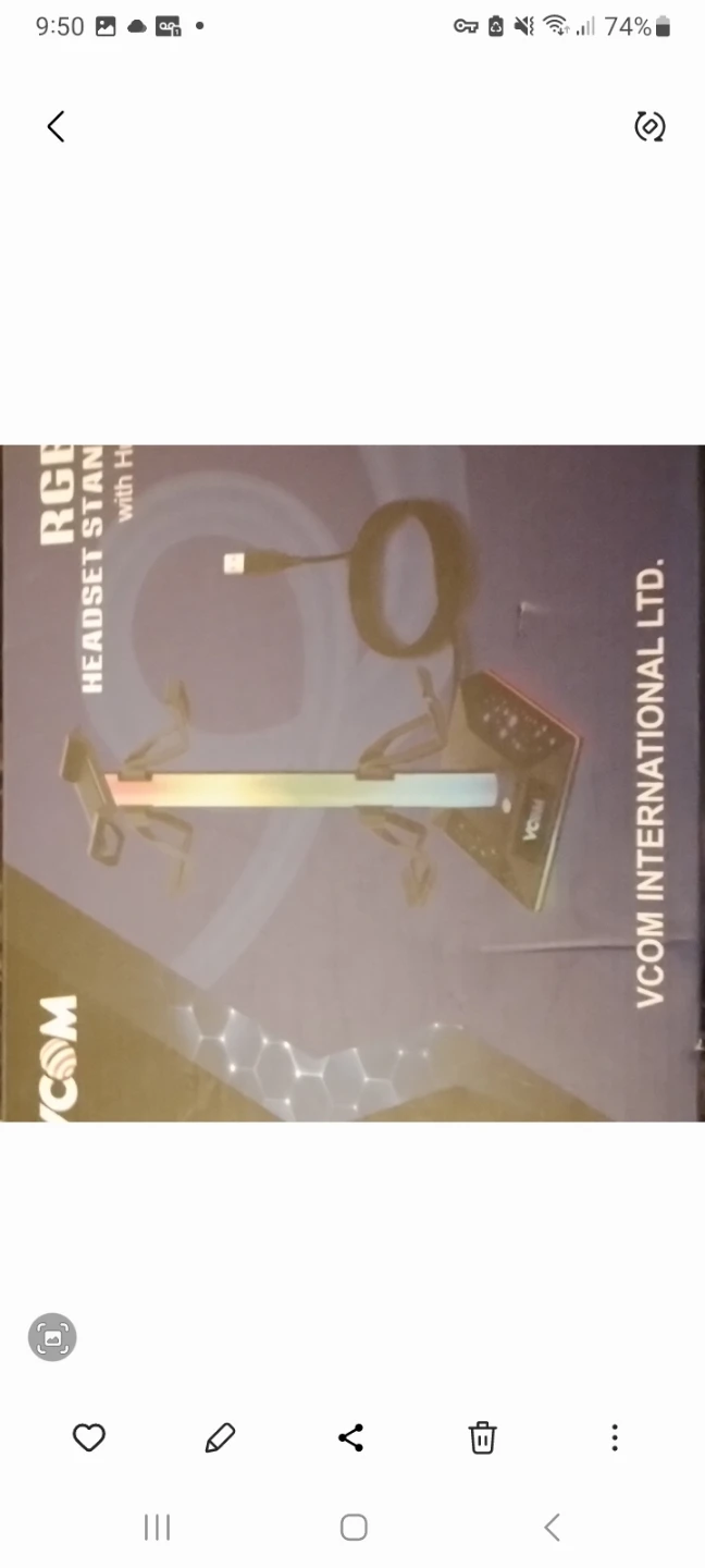 Pink RBG headphone stand