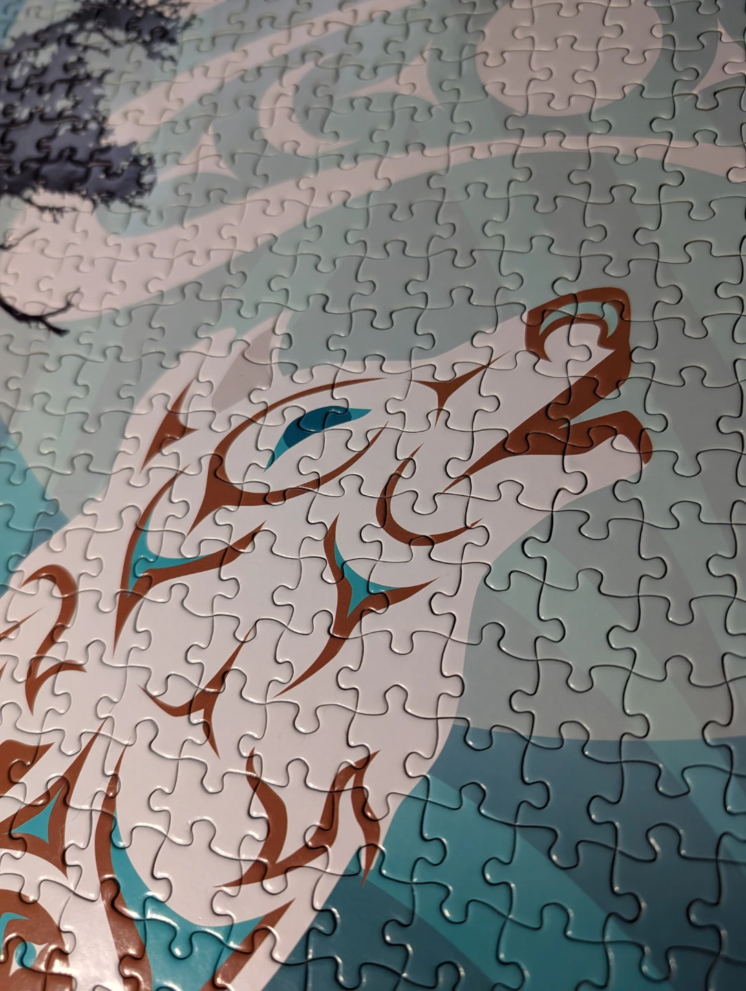 Native Northwest Howling Wolf 1000 Piece Jigsaw Puzzle - photo 3