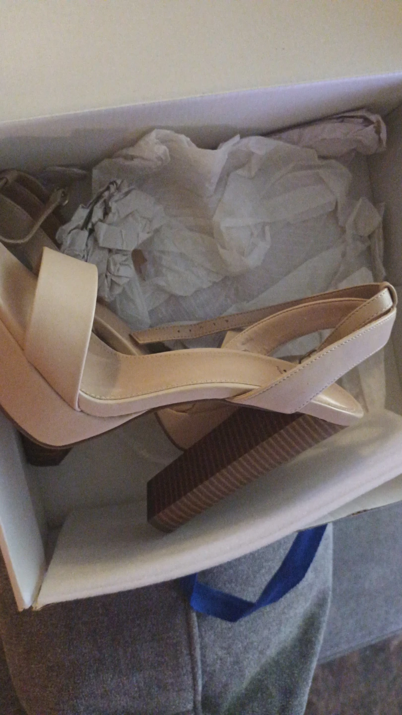 Women's Beige Platform Heels