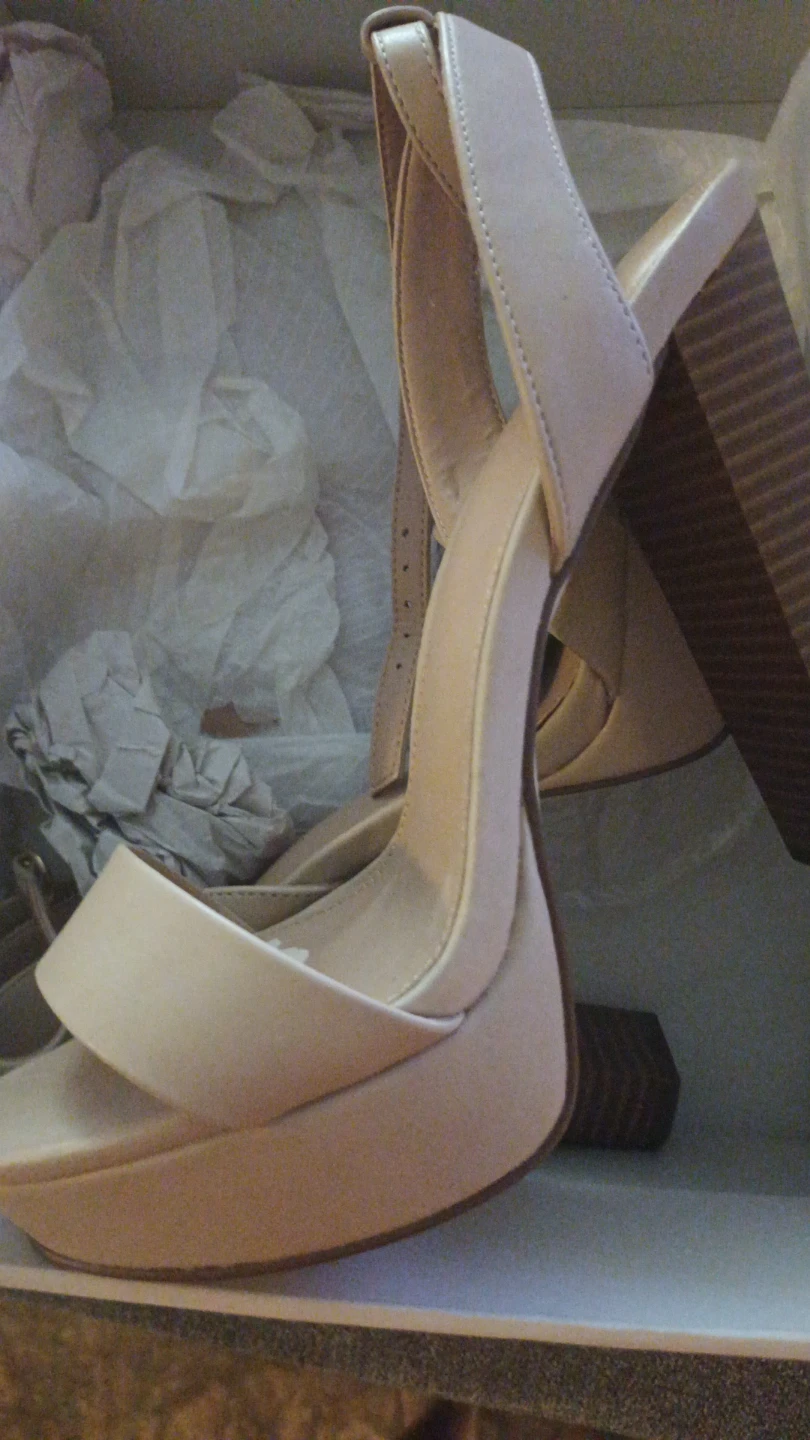 Women's Beige Platform Heels - photo 2