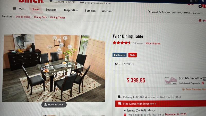 Brick Tyler Dining Table - photo 2