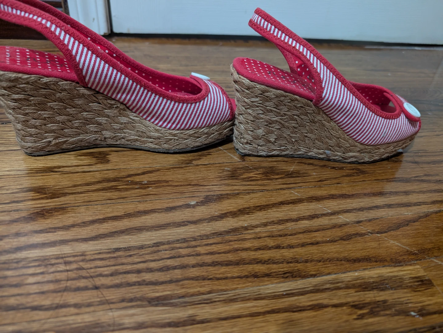 Striped Wedge Sandals - photo 3