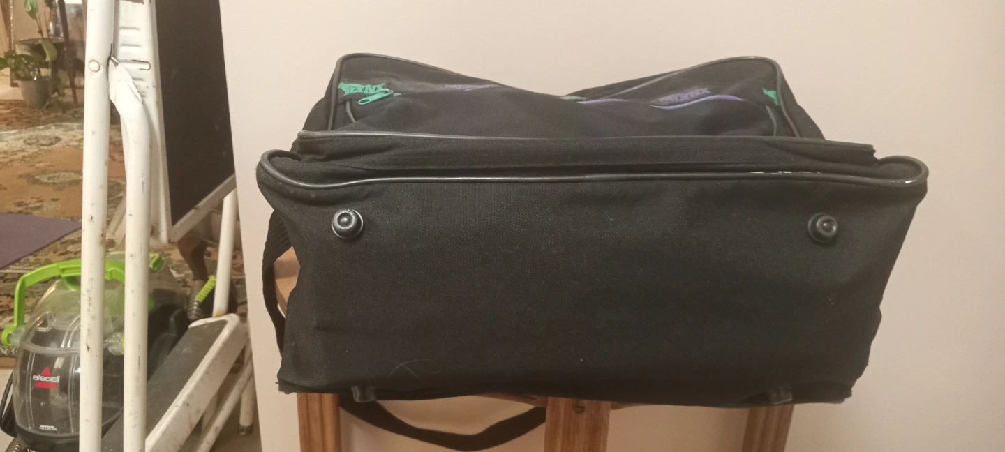 Lynx Black Duffel Bag with Purple and Green Accents - photo 3