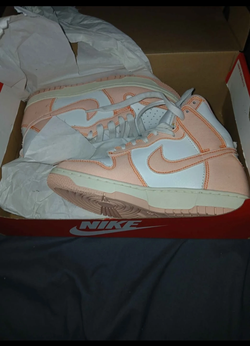 Nike Dunk High Top Sneakers - Pink & White - photo 2