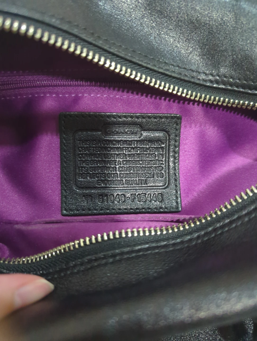 ⭐Coach Black Leather Handbag - photo 2