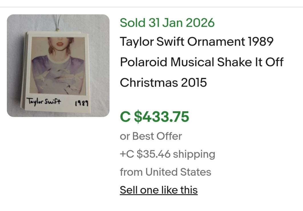 RARE Taylor Swift 1989 Polaroid Ornament - musical - photo 2