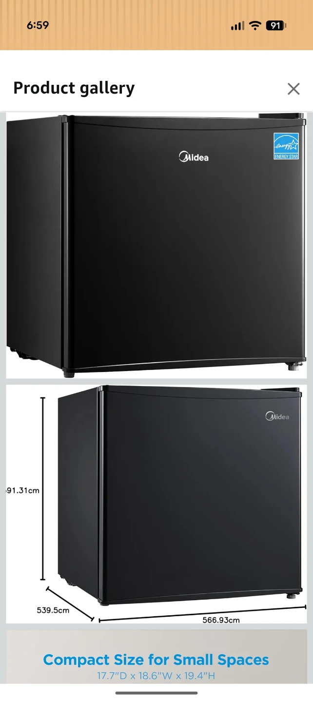 Midea Compact Refrigerator - 1.6 Cubic Feet - photo 2