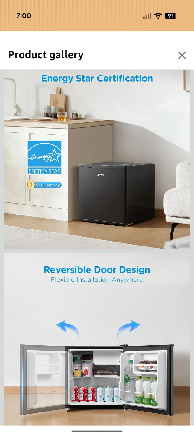 Midea Compact Refrigerator - 1.6 Cubic Feet - photo 3