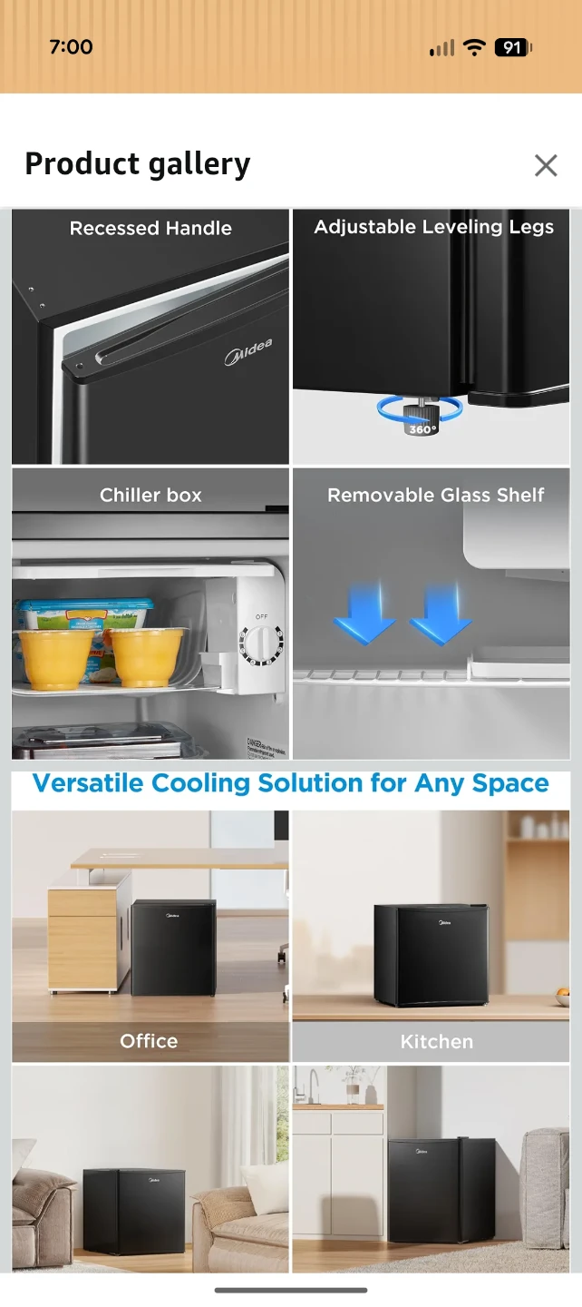 Midea Compact Refrigerator - 1.6 Cubic Feet - photo 4