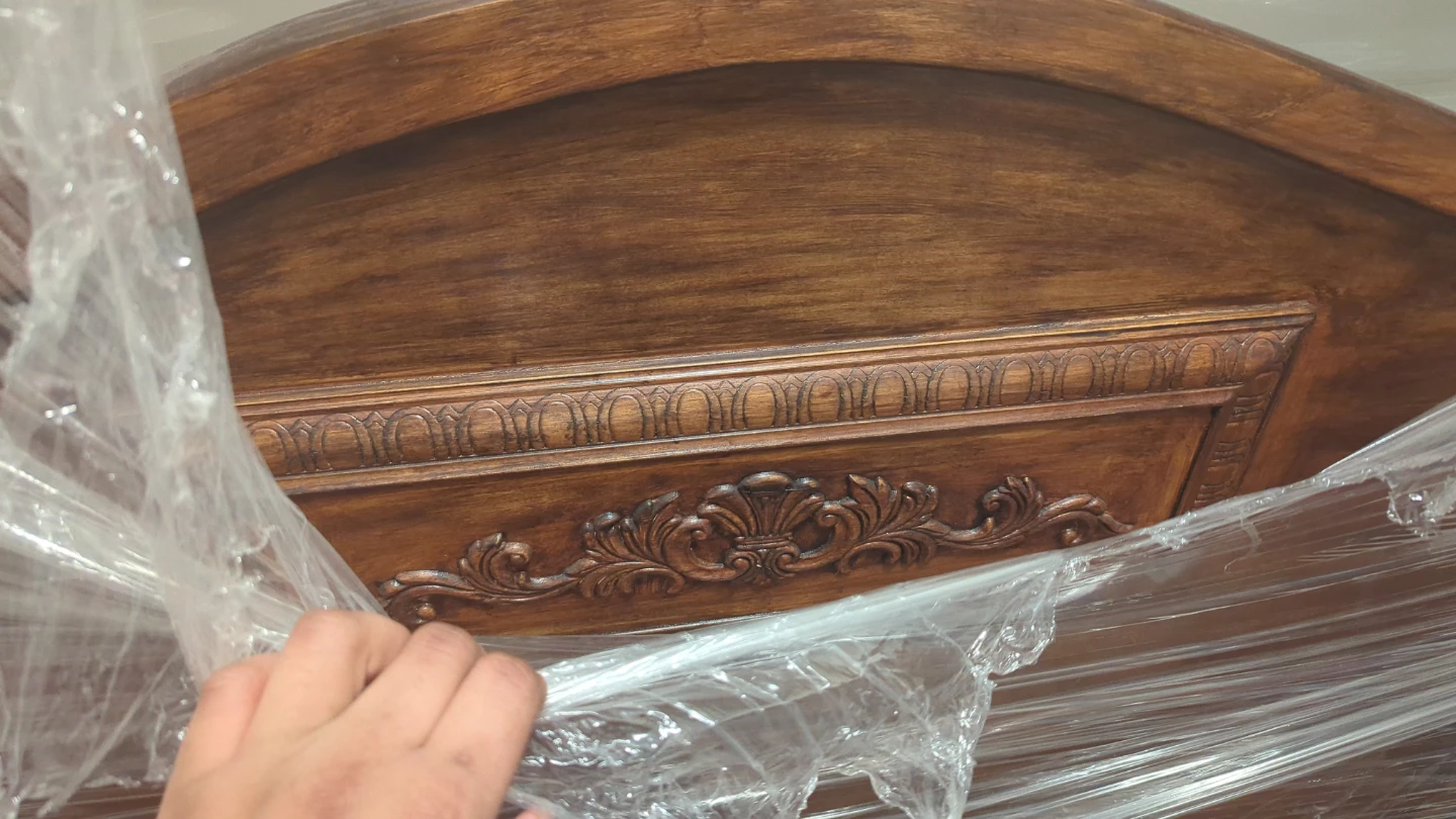 Wrapped Wooden bed frame