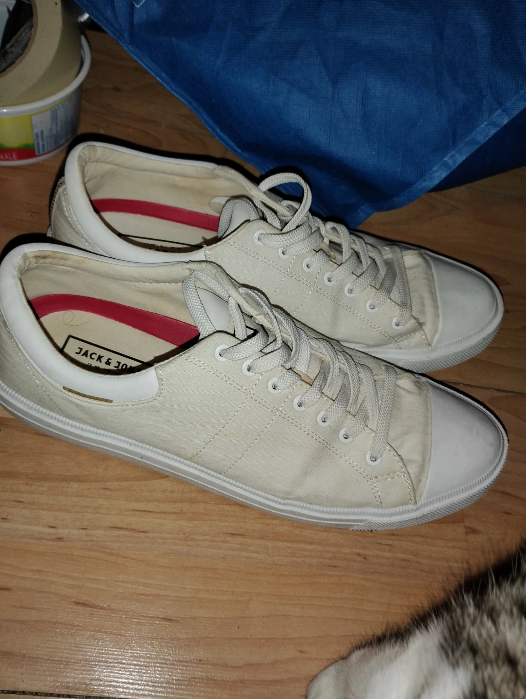 Jack & Jones Cream Canvas Sneakers - photo 2